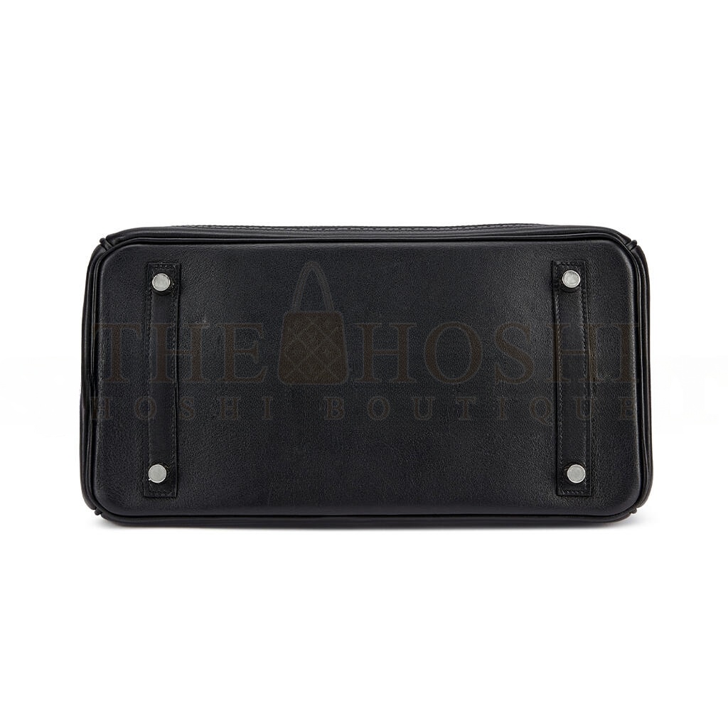 H**me5 BIRKIN 30 WIFT WITH TOGO LEATHER BLACK SILVER BUCKLE BAG 195482 (30*22*15cm) Master Quality